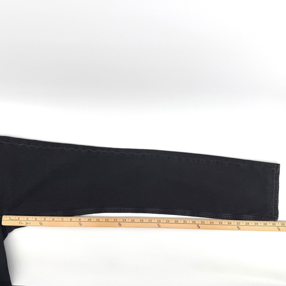 H&M Minimalist Slim Straight High Waist Jeans Cotton Black Regular Fit 4 Grunge - Picture 10 of 12